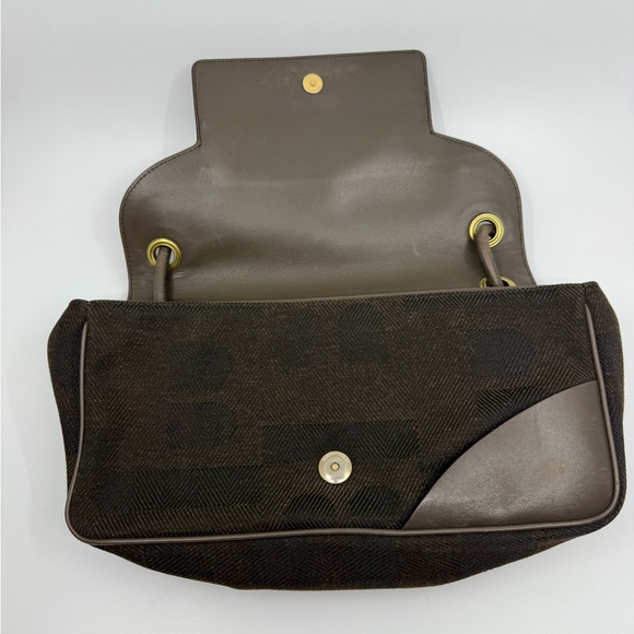 Vintage Bally Shoulder Bag Leather Tweed with Dust Bag - Picture 4 of 11